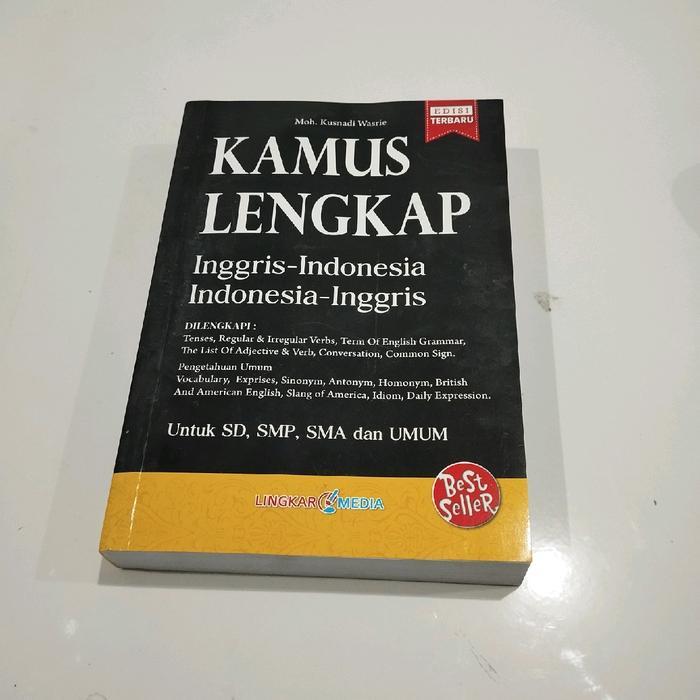 Kamus Hitam Bahasa Inggris Indonesia A5 Indek Kertas Hvs - LM