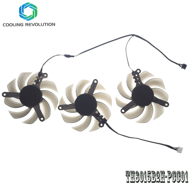 TH80152H-PCC01 DC12V Graphics Fan fro Palit GeForce RTX 3090 RTX 3080 Ti RTX 3080 RTX 3070 Ti RTX 30