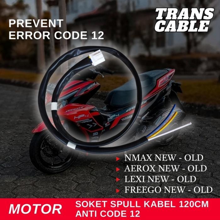 Soket Spull Kabel Panjang Aerox Lexi Nmax Anti Kode 12 ORIGINAL