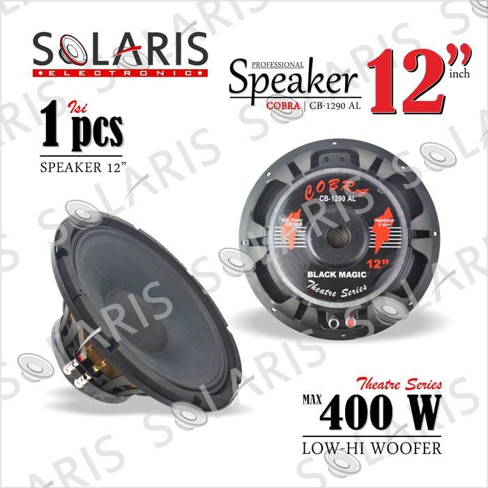 SPEAKER WOOFER 12 INCH COBRA CB-1290 AL BLACK MAGIC FRAME ALUMUNIUM