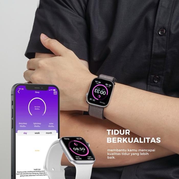 JAM TANGAN PINTAR ANDROID IPHONE BISA WASAPP ANTI AIR LAYAR SENTUH SMARYTWATTCH PRIA WANITA ELEGAN