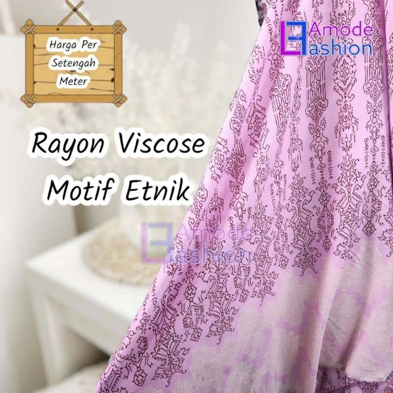 Kain Rayon Viscose Motif Etnik