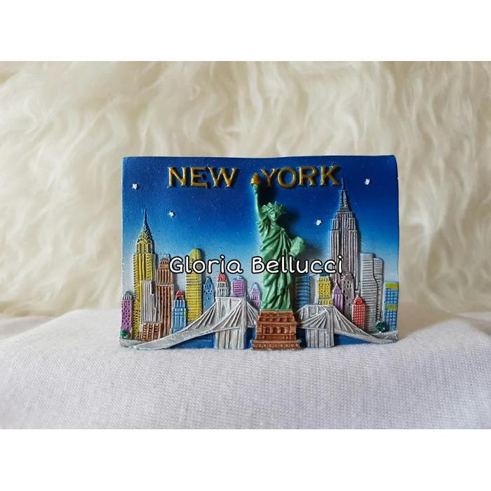 SOUVENIR MAGNET KULKAS NEGARA AMERIKA SERIKAT NEWYORK LIBERTY