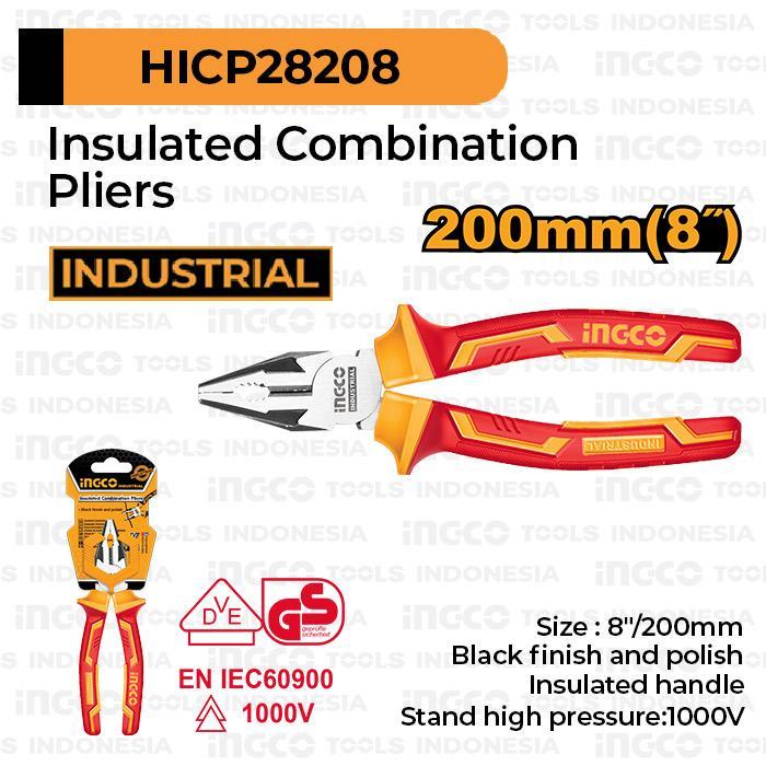 Insulated Combination Pliers (8) INGCO HICP28208 - Tang Listrik Kombinasi