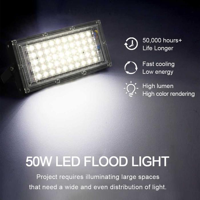 LAMPU TAMAN LAPANGAN VOLI BTON 50 WATT FLOOD LHT 4 LUMENS