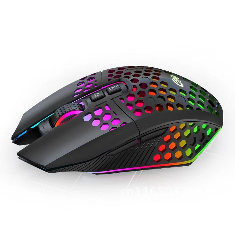 Wireless Charging Gaming Mouse 8-button LED 2.4G Ergonomic Design RGB Gaming Mouse With External Rec