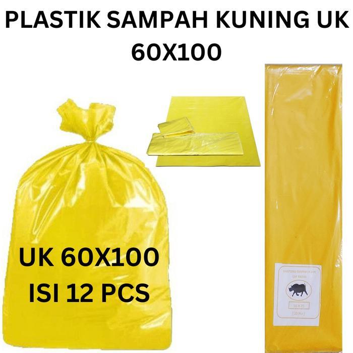 New Plastik Sampah Kuning 60x100 - Plastik Medis - Kantong sampah Medis, Kantong Kuning