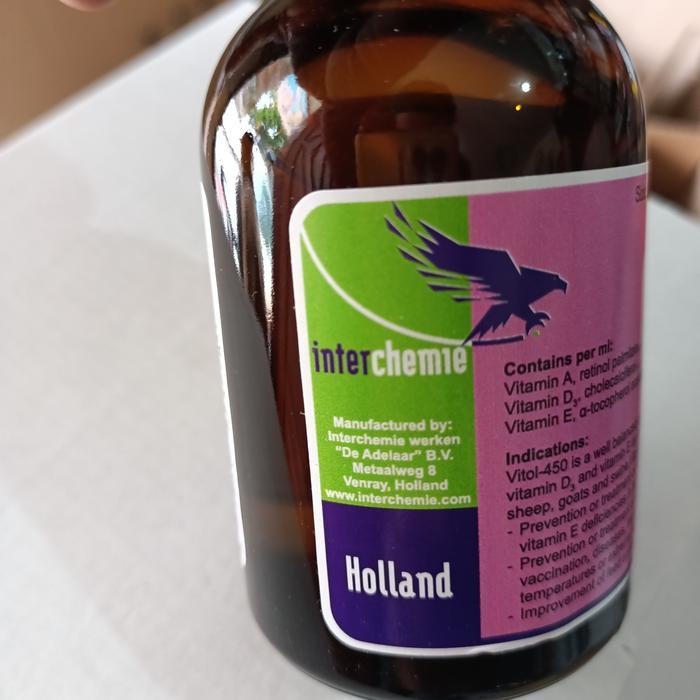 nt39- Vitol 450 100 Ml Vitamin Ternak Dosis Tinggi