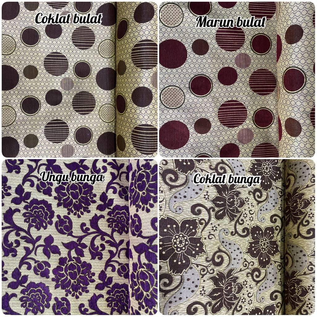Bahan Kain Chenil Motif Bulat // Kain Kursi Sofa Meteran // Kain Kursi Untuk Sofa Minimalis