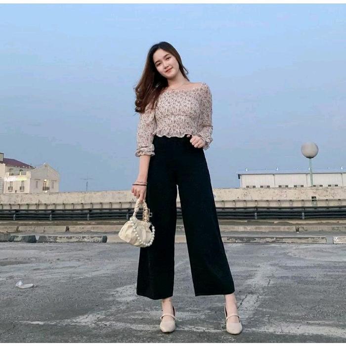 Kulot Higtwaist Wanita/Kulot Jeans Wanita Cream/Mozza Kulot Jeans Original