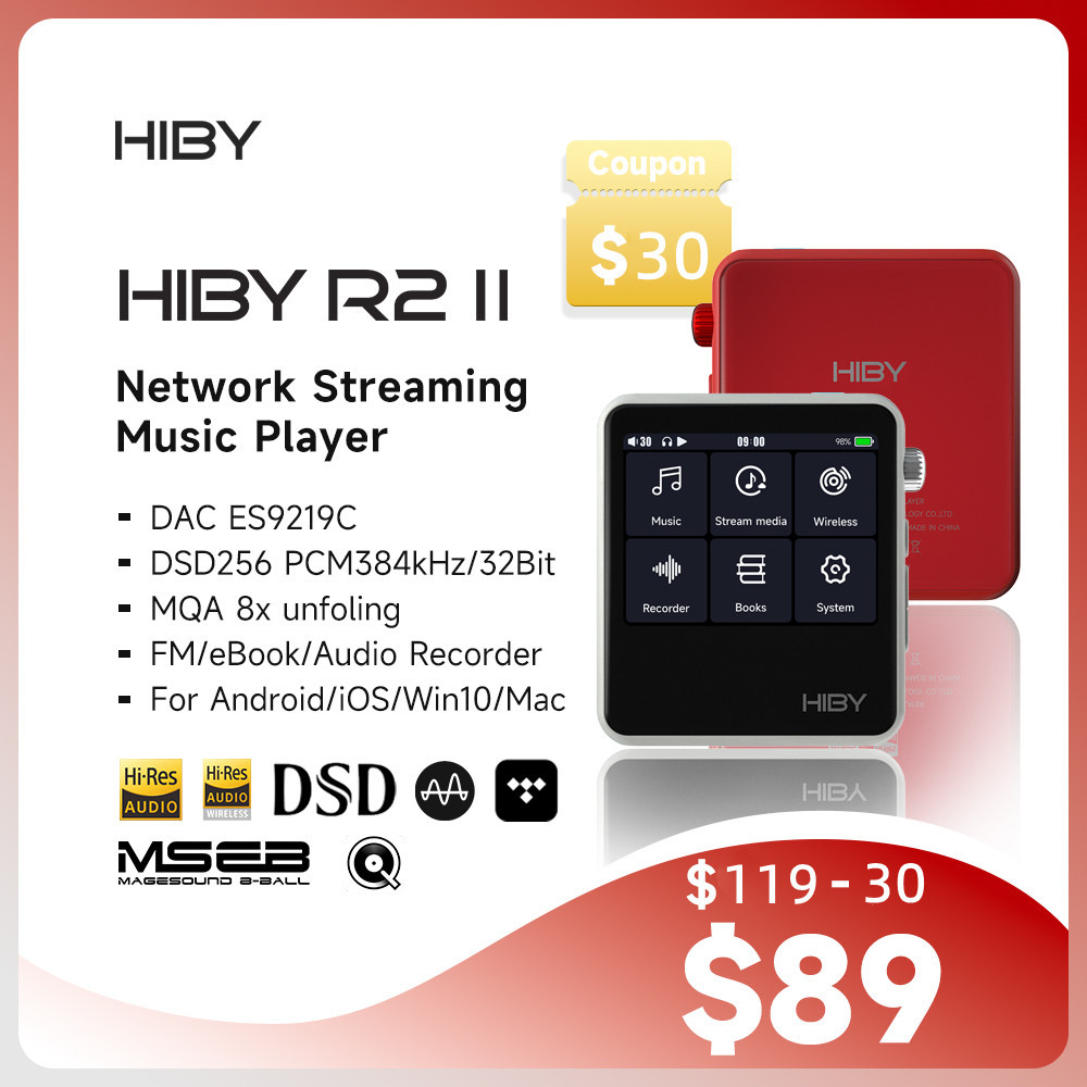 HiBy R2 II / R2 GEN 2 Network Streaming Music Player USB DAC Audio