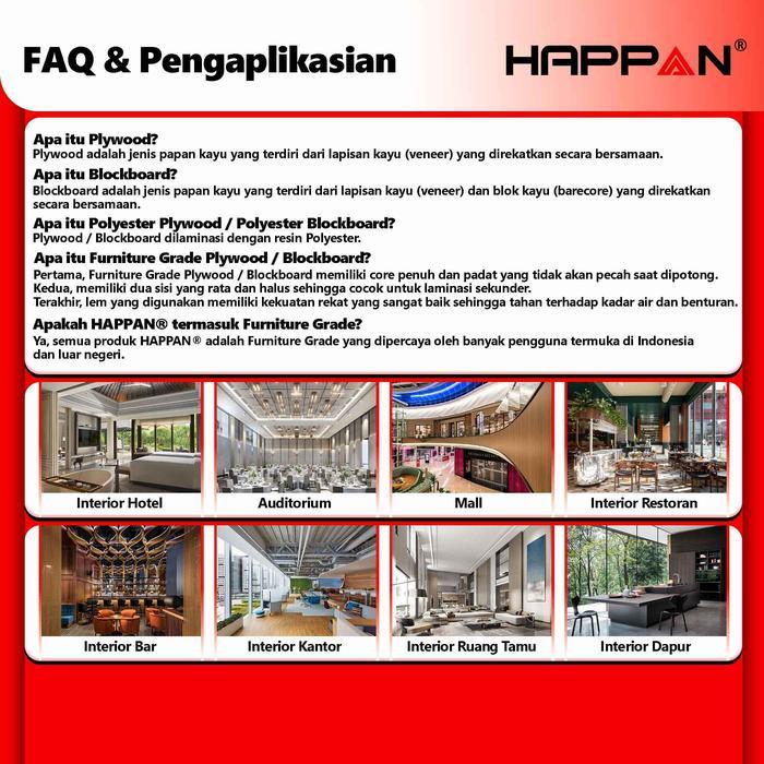 1e0e- Happan - Blockboard Blockboard Kuat Gigit Sekrup, Anti-Rayap