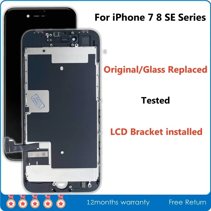 Official Original Screen Glass Replaced For Iphone 7 8 Plus Se 2020 Se2 Se3, Lcd Display Assembly,