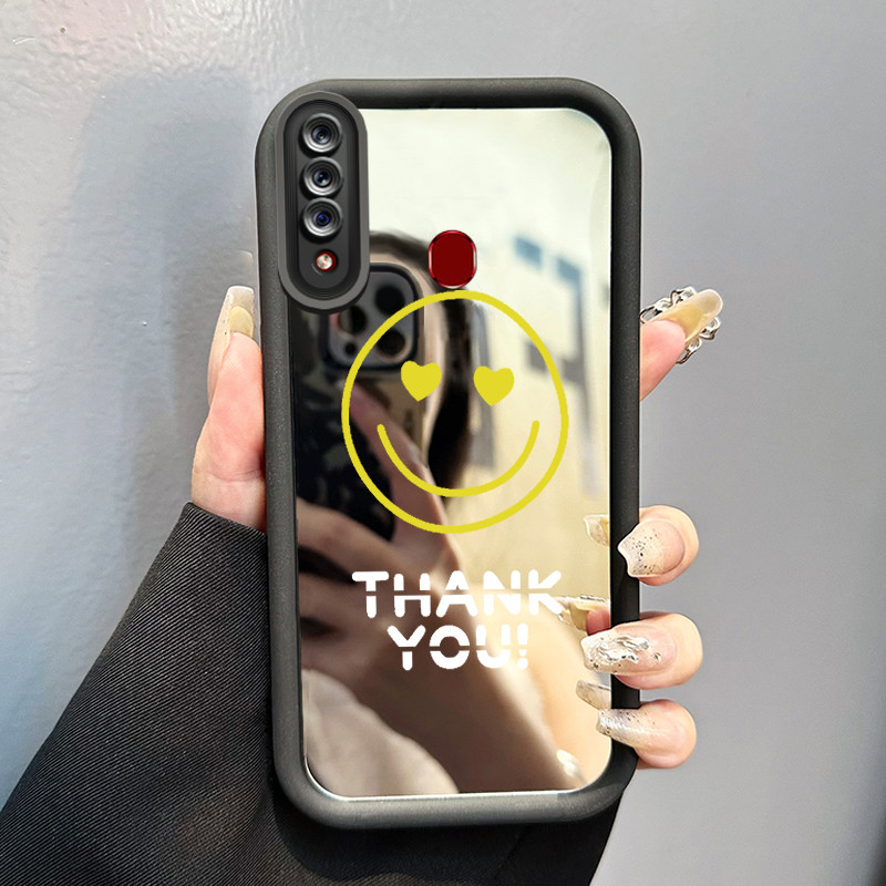 Casing Hp Samsung Galaxy A20s Case HP Casing pola Emoji tas Kartun Kasing cermin Cesing Silikon Soft