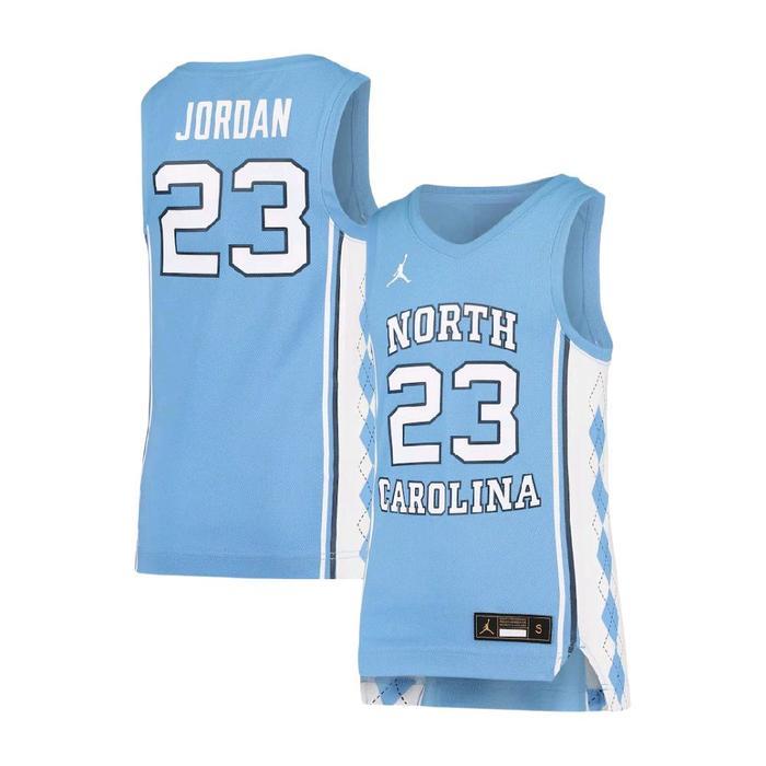 Jersey Original Jordan Nba Ncaa College North Carolina Tar Heels Michael Jordan Youth Anak Boys