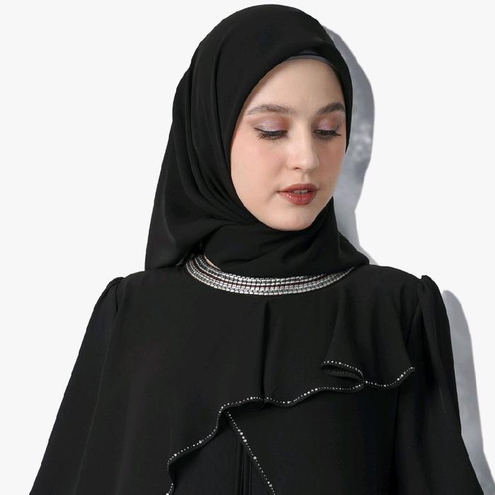 Hikmat A4122 Black Abaya Scraft