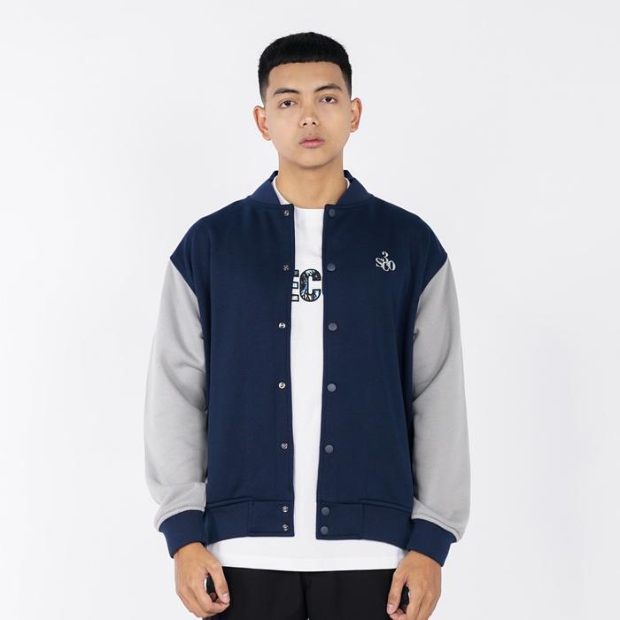 3Second Jaket Varsity Pria Regular Fit Katun Polyester Rocky HP-C060525