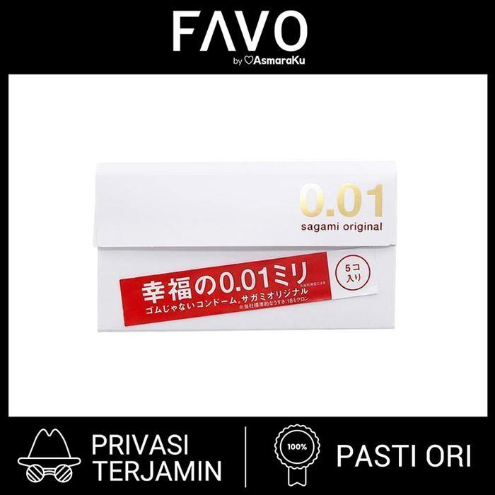 yuxf- Kondom Tipis Sagami Original 001 Isi 5 Pcs - Kondom Paling Tipis