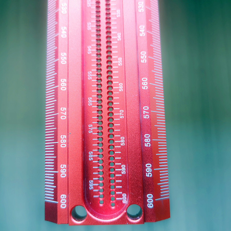 Precision Marking T-Ruler Aluminum Alloy Woodworking Scribe Marking Gauge Deluxe Crossed-Out Hole