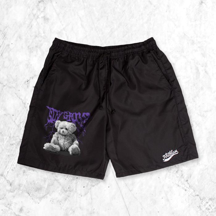 swte- Fortklass Celana Pendek Bear Groovy Parasut Olahraga Pria Wanita Running Gym Sport