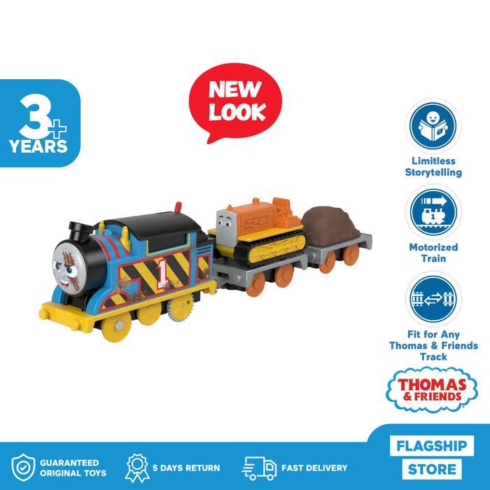 NEW LOOK Thomas & Friends Motorized Construction Crew Thomas & Terence The Tractor - Mainan Kereta