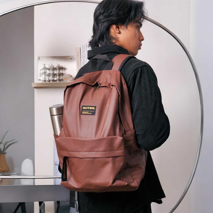 Sedia Guten Inc - Tas Ransel Kulit Backpack Leather Faux Black