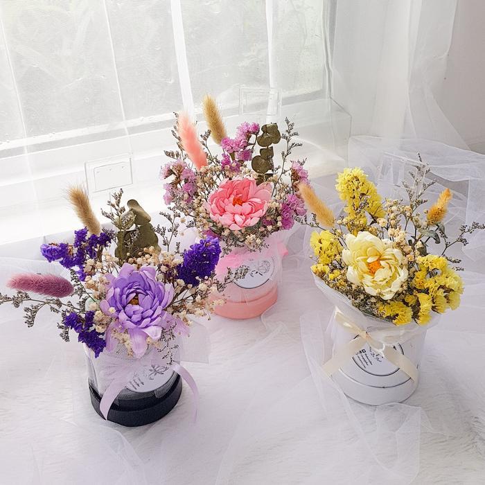 Aster Mini Soap Flower Bloom Dome Bunga Sabun Bloom Box Bunga Box Original