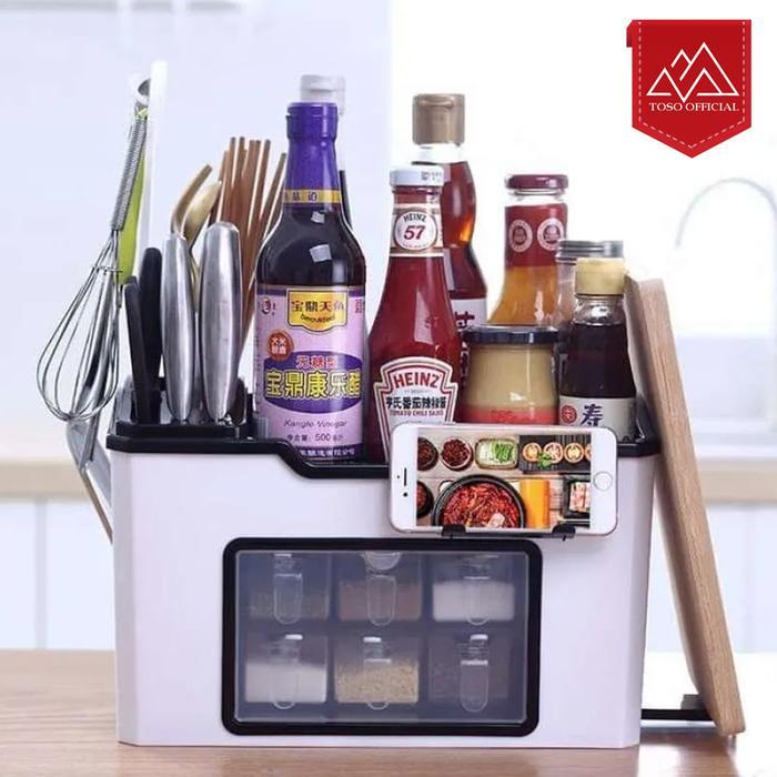 RAK BUMBU DAPUR RAK PISAU SEASONING BOX MULTI FUNCTION RACK STORAGE