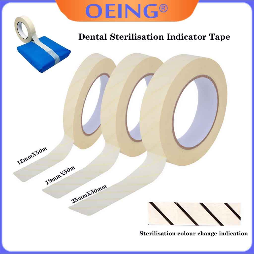 50m/Roll Dental Sterilization Indicator Tape High-temperature Steam Tape12.5/19/25mm Medical Autocla