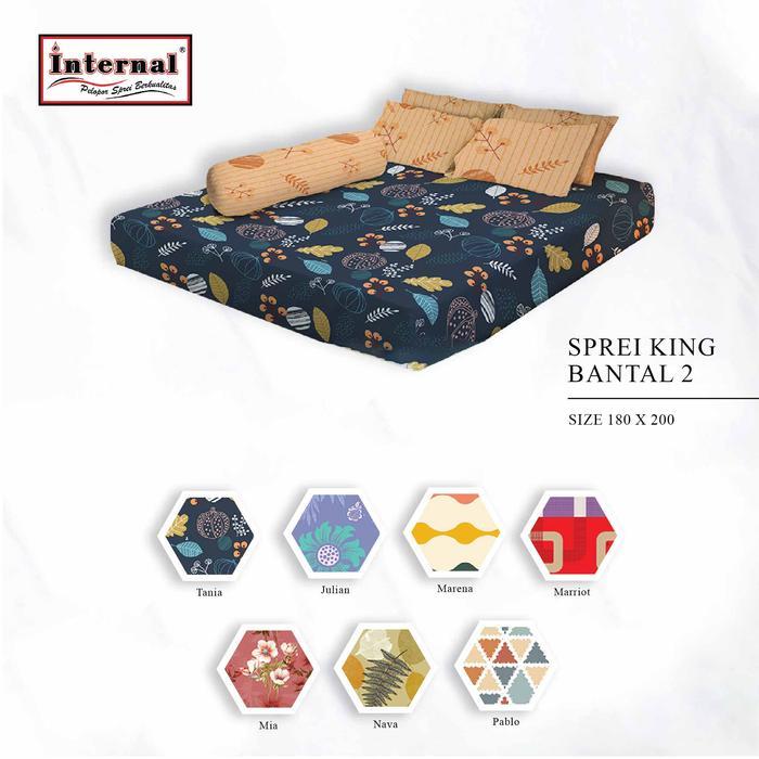 Internal - Sprei King 180x200x25 Bantal 2