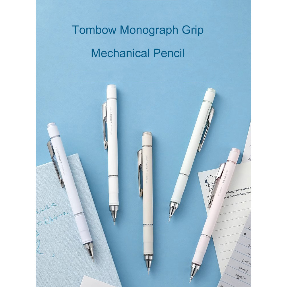 Tombow Mechanical Pencil Monograph Grip 0.5mm Soft Fit Grip Non Slip Pale Tone Color Pen Rod