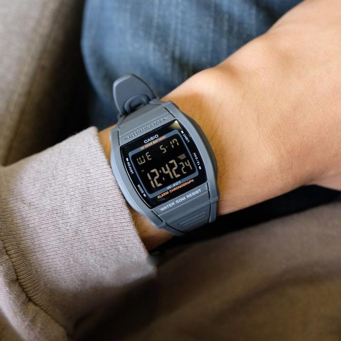 Promo Casio W-201-1Bvdf Jam Tangan Pria / Anak Digital Karet Original Hitam Original