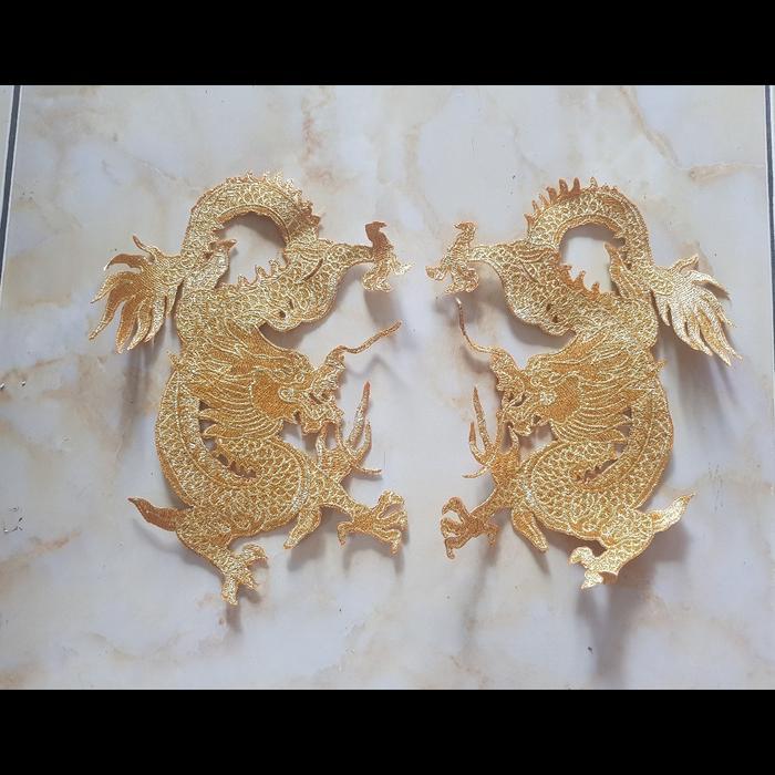 jq41- Renda Bordir Dres/Baju Pesta/Kebaya/Cheongsam ( Model Naga)