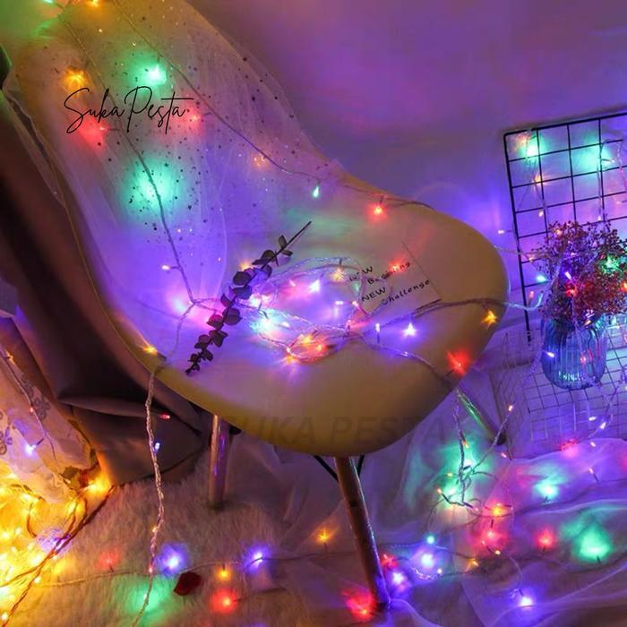 <<<<<] Lampu Tumer 10 Meter 100 Led / Lampu Tumr Natal