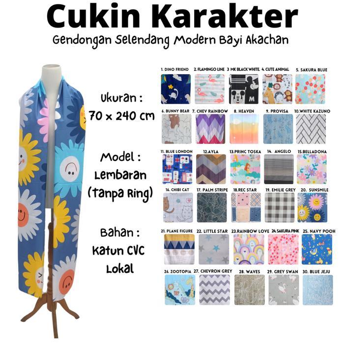 Cukin Gendongan Selendang Modern Motif Gendong Bayi Slendang Jarit