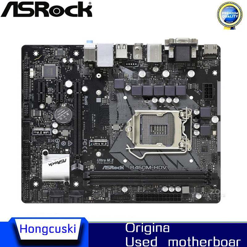 Used motherboard For ASROCK B460M-HDV Original Desktop Intel B460 B460M Motherboard LGA 1200 i7/i5/i
