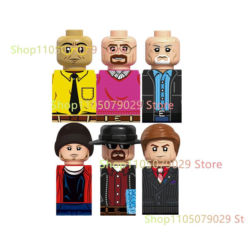 Breaking Bad Cartoon TV Movie Jesse Pinkman Plastic Building Blocks Bricks Character Figures