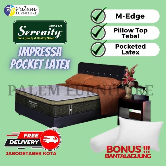 Serenity Kasur Springbed Impresa Pocket Latex 180 X 200 1 Set Full