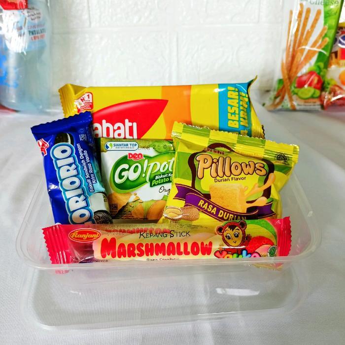 New Bingkisan Snack Ulang Tahun/ Paket Snack dan Souvenir Botol /Hampers Ultah Anak Murah
