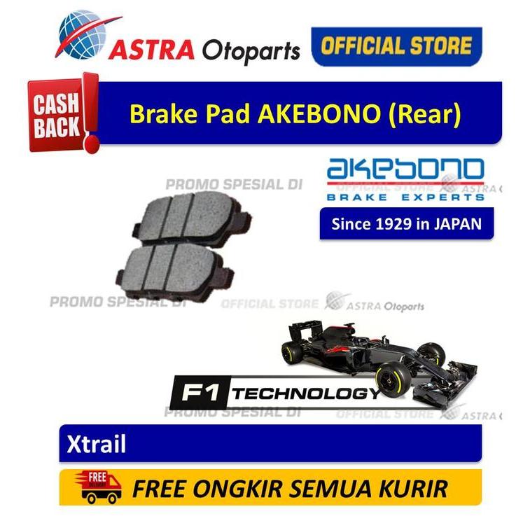 Kampas Rem Belakang Akebono Xtrail