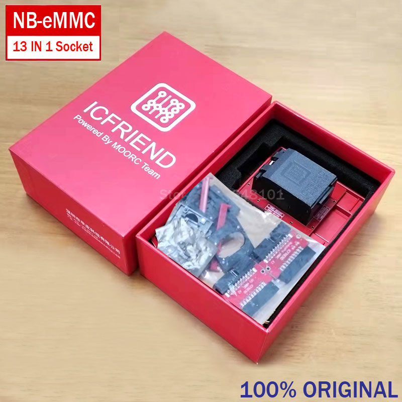 2023 NEW ORIGINAL ICFRIEND NB E-MATE EMMC BGA 13 in 1 Socket  Adapter