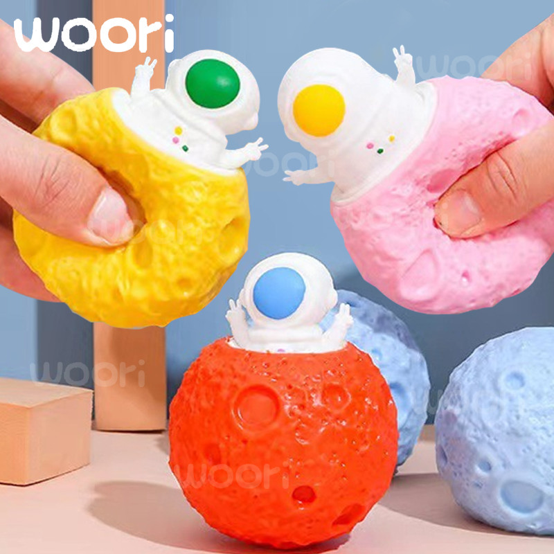 Squeeze Astronauts Planet TPR Cup Anti Stress Pop Up Funny Toys Joke Decompression Fidget Sensory