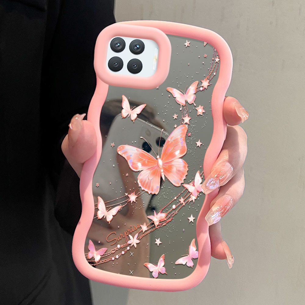 Casing Hp Untuk OPPO Reno 4F A93 2020 Mirror Cassing Phone Berbagai Warna Case Mode Kupu Kesing MKL 