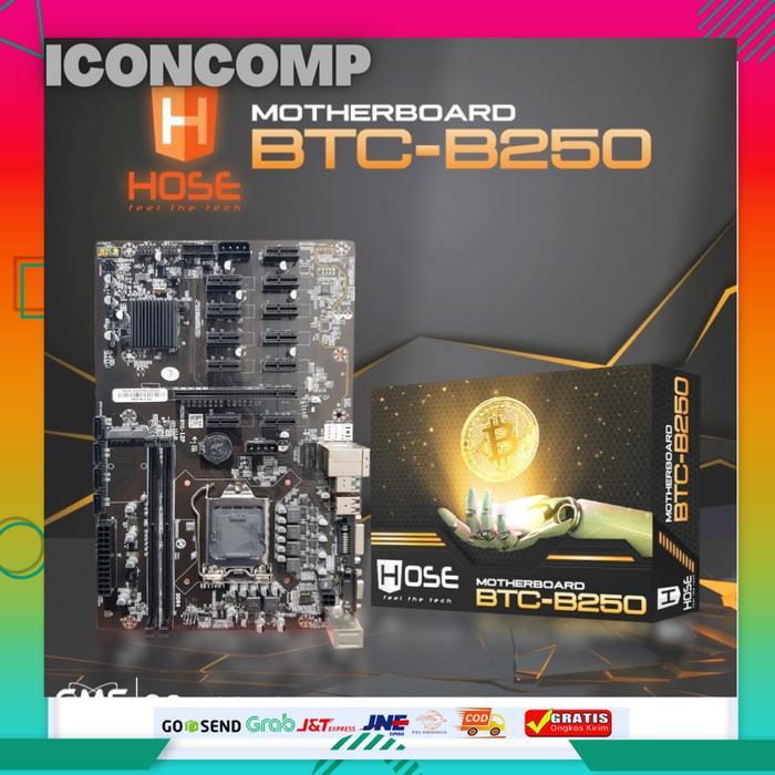 MOTHERBOARD HOSE BTC B250 MINING 12 SLOT