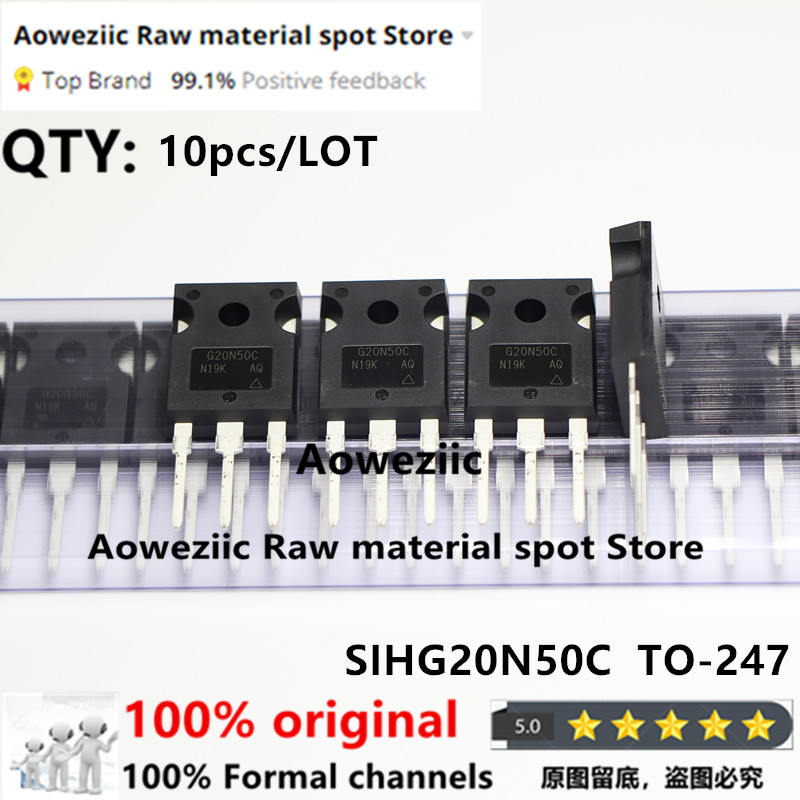 Aoweziic 2021+ 100% New Imported Original Sihg20N50C-E3 Sihg20N50C G20N50C To-247 N-Channel Mosfet