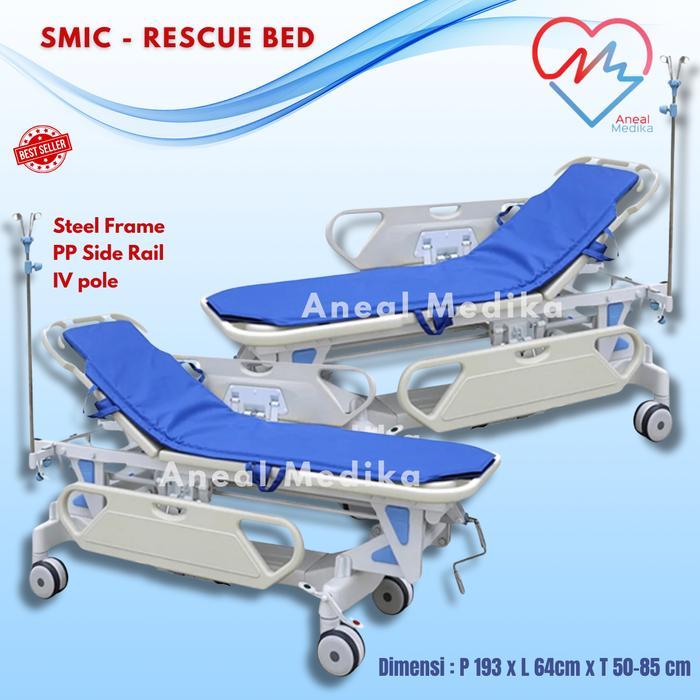 Emergency Bed - Bed Pasien Ugd Igd - Smic Rescue Stretcher Bed - Bed Pasien Icu - Bed Ugd