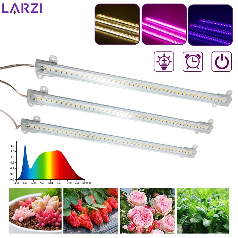 Led Full Spectrum Phyto Lamp Usb 5V Grow Light Bar 30Cm 1T 2T 3T 4T Plants Flowers Led Greenhouse