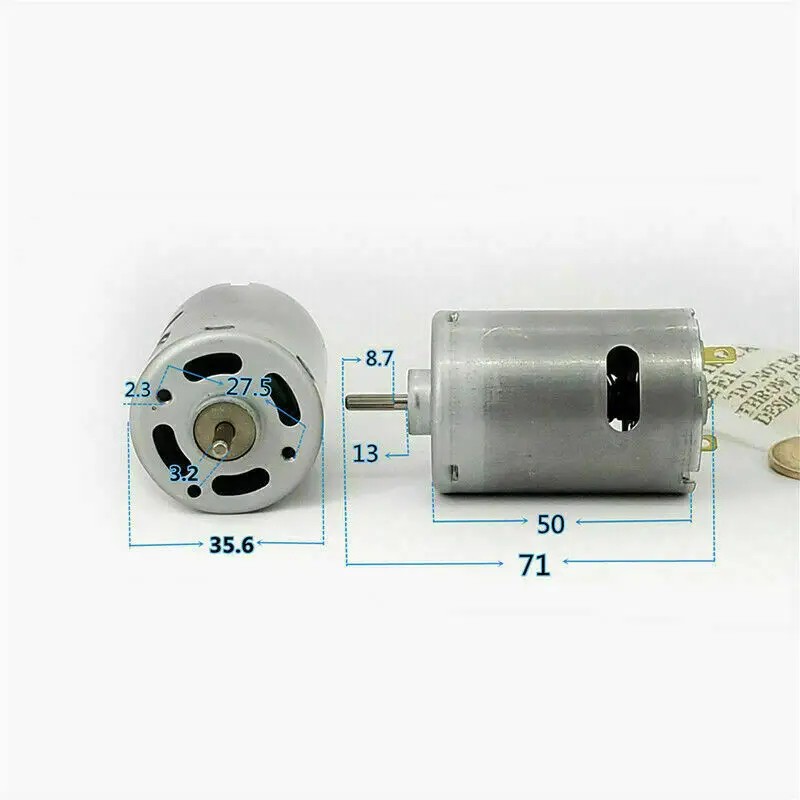 Japan Mabuchi Rs-540Sh-7522 Motor Dc 6V-12V 30000Rpm High Speed High Power Threaded Shaft With