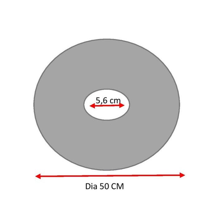 Plat Besi Bulat Tebal 2mm Diameter 50 cm Dan Tengah Lubang 5,6 cm