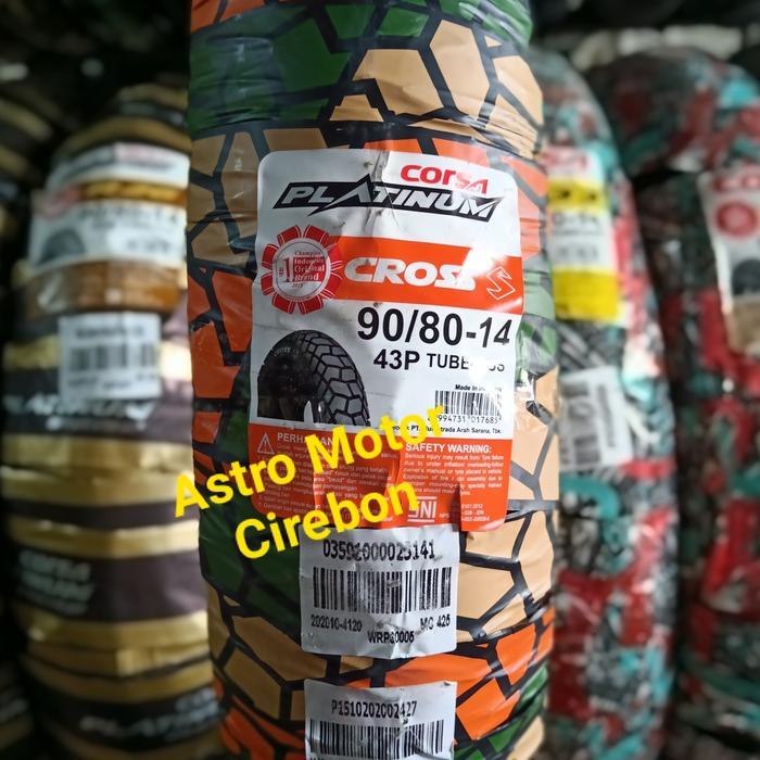 Ban Luar Motor Matic Corsa 90/80-14 Platinum Cross S Tubeless